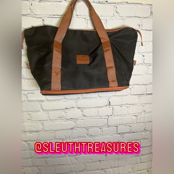 NWOT Travel Gym Duffel Bag Weekender Bags Large Tote Overnight Imiomo Black 2 PC - Picture 3 of 9